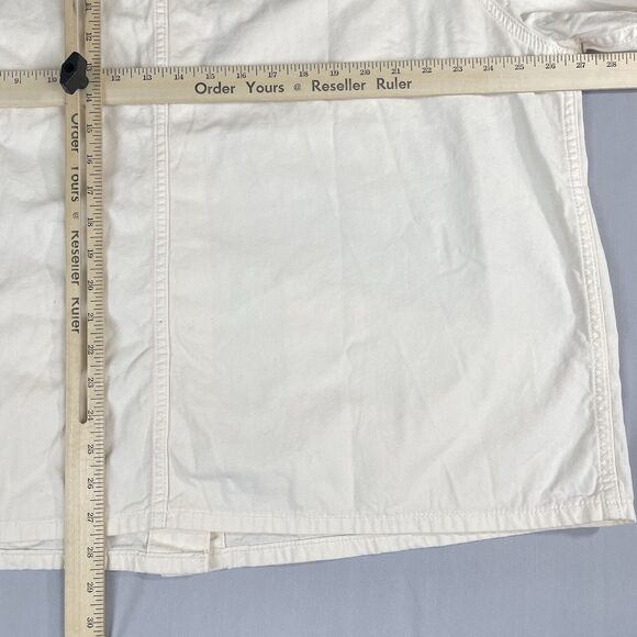 Torrid Chore / Barn Denim Jacket Women’s 3X Ivory Button Up Long Sleeve - Picture 9 of 16
